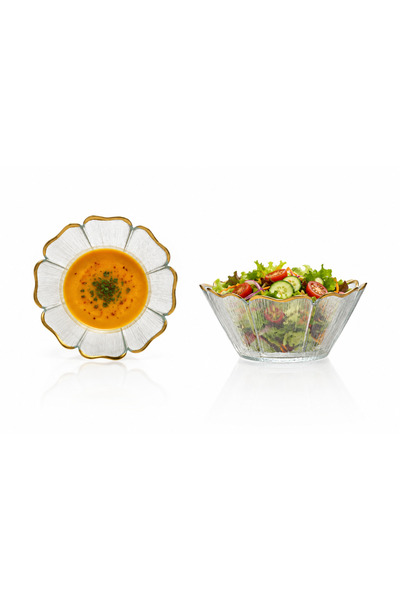 HERITAGE Glass Soup Salad Bowl 15 cm