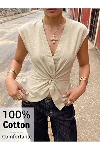 Sheya Short-sleeved shirt, cream - L