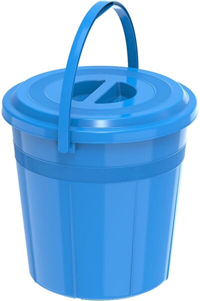 Cosmoplast دلو بلاستيكي دائري سعة 5 لتر مع مقبض وغطاء