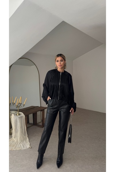 Nesil Saten Bomber Ceket