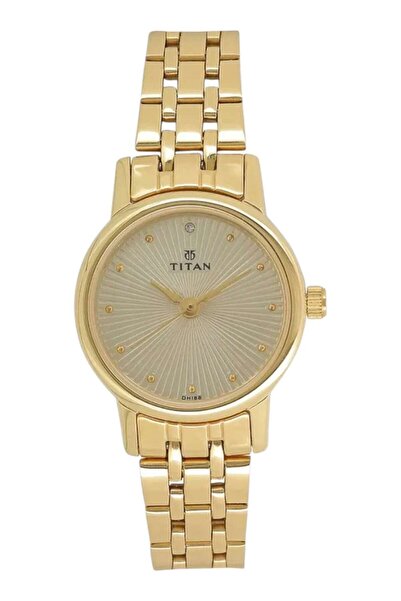 Titan Champagne Dial Analog Watch for Women