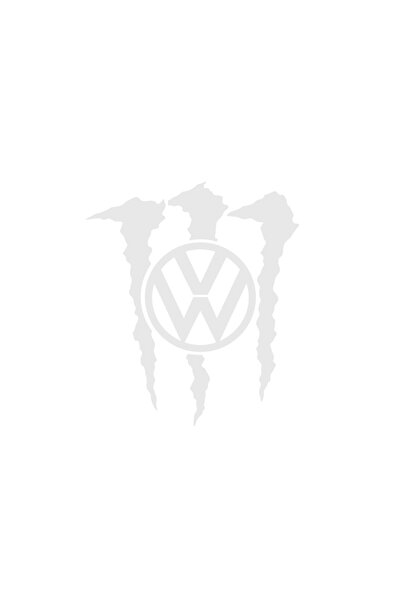 Oracal Αυτοκόλλητο Volkswagen VW Τέρας – Λογότυπο VW με Νύχια - 20 εκ., Λευκό