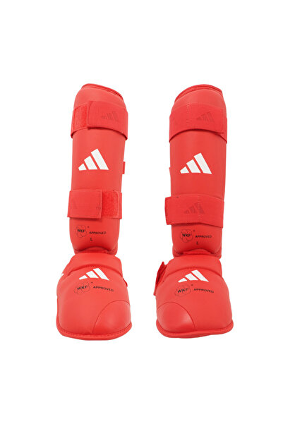 adidas 661.35.20 WKF Onaylı Karate Kaval Koruyucu – Ayak Üstü Pedli Kırmızı/Mavi