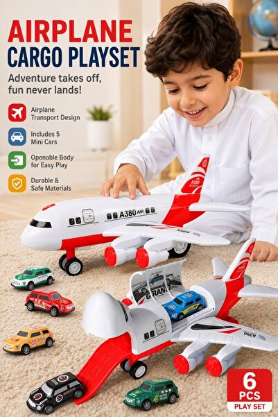 Generic 12 Mini Cars Abs Plastic Inertial Transformable Airplane Model Dual M...