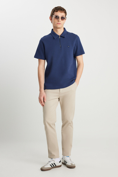 WRANGLER Slim Fit Dar Kesim Normal Bel DarPaça Bej Chino Pantolon