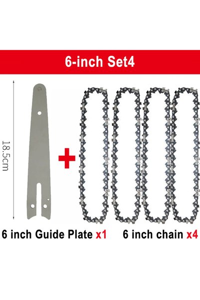 Choice 6-inch Set4 6 Inch 1/4LP.043 37DL Chain And Guide Plate Set Mini Chain...
