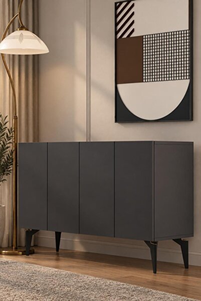 Modova Home 120MHK1AA SADEMM KONSOL TV SEHPASI ANTRASİT-ALTIN