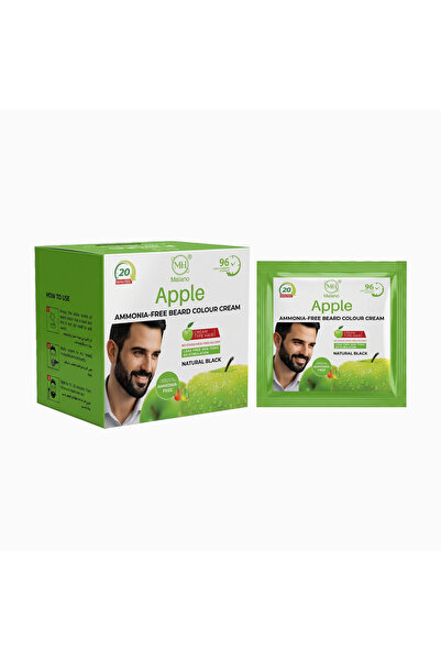 MH Malano Apple Apple Natural Black Beard Colour Cream for Men - 12x12ml Sachets