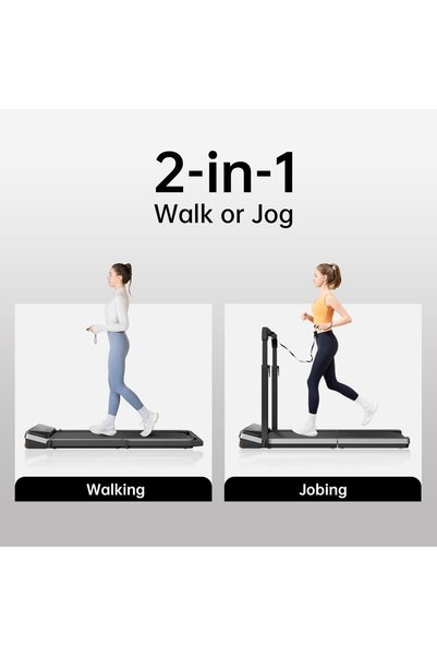 Walkingpad جهاز المشي القابل للطي Z3 Hybrid Plus - منصة مشي للمنزل والمكتب بسرعة تتراوح بين 1-10 كم/ساعة، أقصى وزن للمستخدم 110 كجم، مع تطبيق وتحكم عن بعد، مزود بمقبض، تصميم مدمج وسهل التخزين من