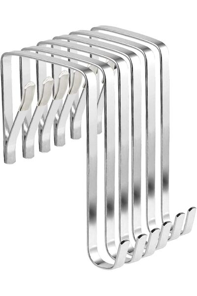 MAKINGTEC 12 Pcs Adjustable Over The Door Hooks, Heavy Duty Stainless Steel D...