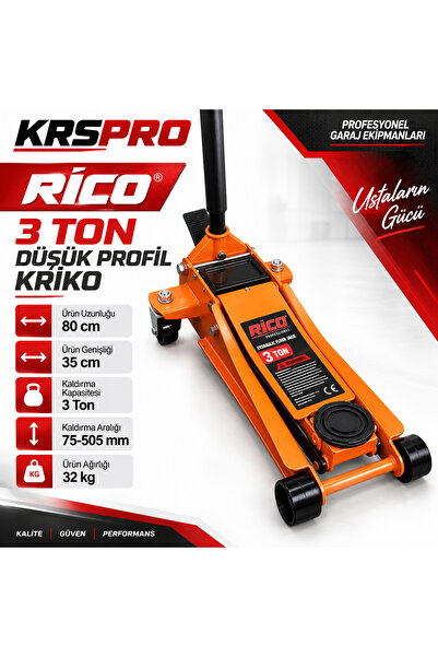 Rico 013-RC6037 3 Ton Düşük Profil Kriko