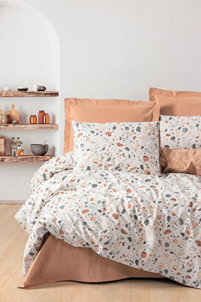 Cotton Box %100 Pamuk Minimal Tek Kişilik Lastikli Çarşaflı Nevresim Takımı O...