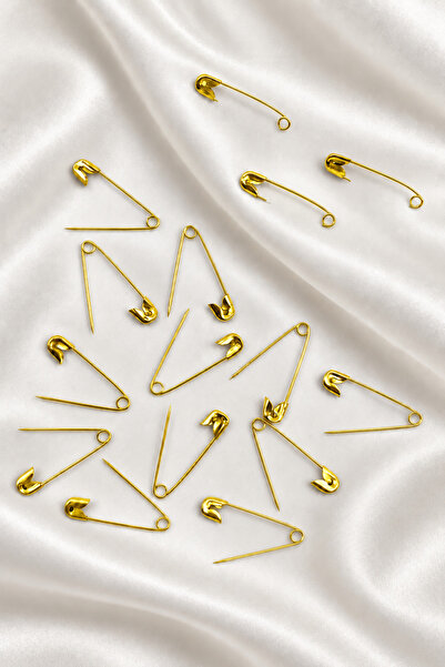 ZEYMERADE Gold Çengelli İğne, 50 Adet Küçük Boy 2.2cm Emniyet Etiketleme Sabi...