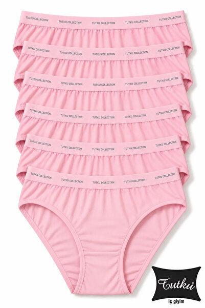 Tutku Kadın 6’lı Toz Pembe Pamuklu Likralı Bikini Külot 0599