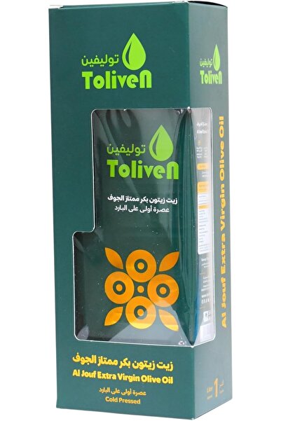 Toliven زيت زيتون بكر ممتاز من الجوف معصور على البارد 1 لتر