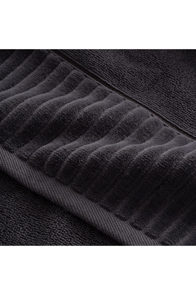 Green Black Serena Bath Towel 100% Cotton Anthracite 80X150 cm
