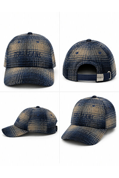 Evendi Cap, Navy/Brown