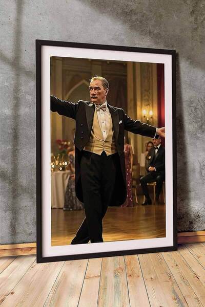 duvarz Atatürk Portresi Vals Yapan Atatürk Çerçeveli Duvar Tablosu Ofis İşyer...