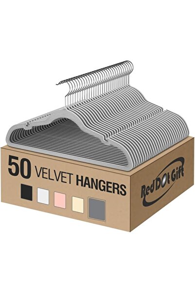 Red Dot Gift ® Velvet Clothes Hangers 45cm Heavy Duty Durable Coat and Clothe...