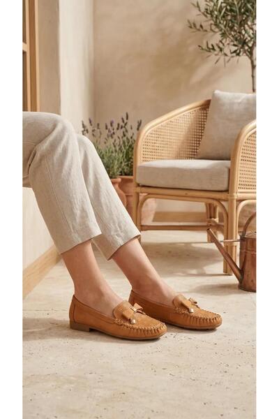 Mammamia 3830 tan genuine leather women's shoes