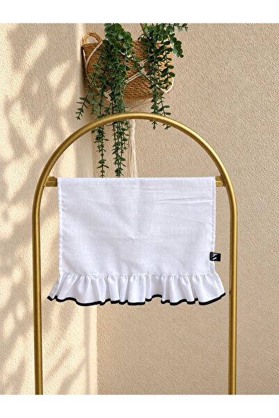 KaiAtelier White Shine Keten Fırın Örtüsü / Kurulama Bezi