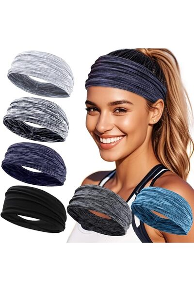 SYOSI 6 Pcs Wide Headbands For Women Stretch Headband, Soft Stretchy Elastic ...