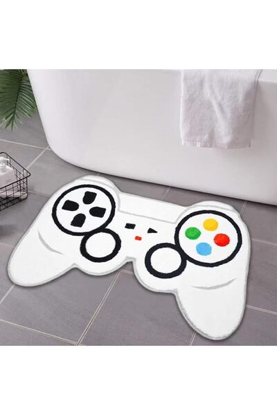 GENERAL Cute Gamepad Shape Bath Rug 50 * 80cm - Plush Water-Absorbent Floor M...