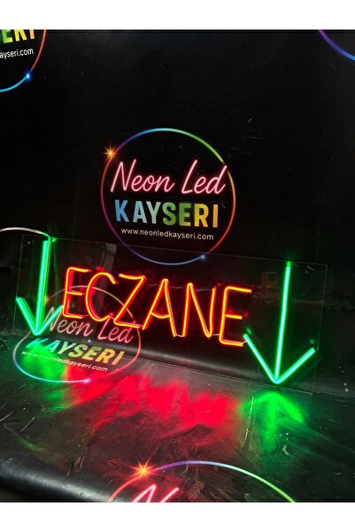 NEON LED KAYSERİ Eçzane aşşa ok işaretli Neon led