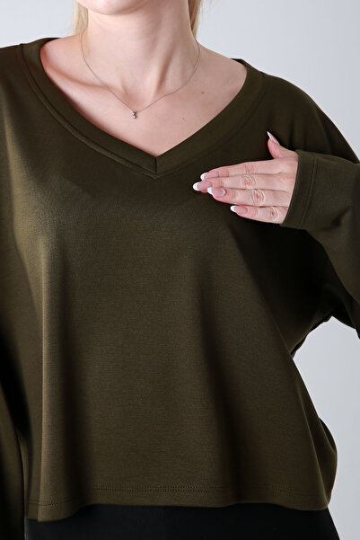 Veni Life Mns -V Neck Long Sleeve Blouse-1719