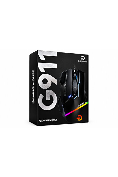 G911 Usb Kablolu 8 Tuşlu Rgb Oyuncu Mouse 7200dpi Black