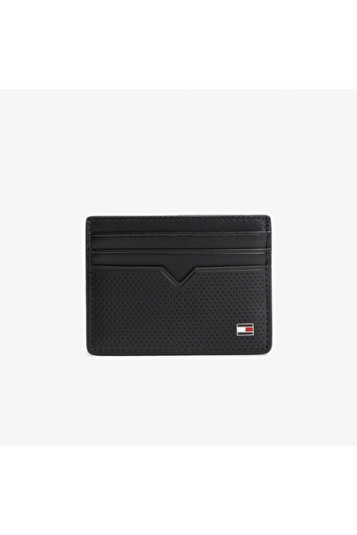 Tommy Hilfiger PERFORE DESENLİ ERKEK DERİ KARTLIK SİYAH AM0AM14791-BDS