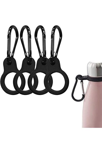 Generic Water Bottle Carabiner Clip with Silicone Ring Holder, for Camping, H...