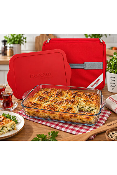 Generic Brand Borcam by Paşabahçe Set – heat-resistant glass pot with lid and...
