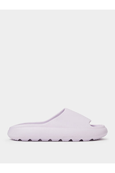 Take Two By Styli Purple Solid Comfort Slides