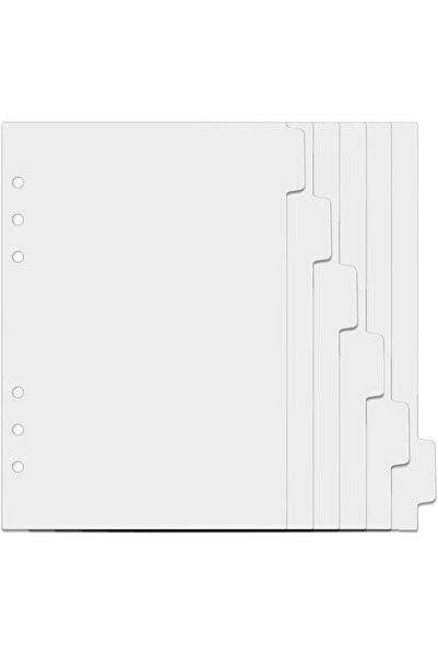 GENERAL A5 File Dividers with Tabs, 6-Hole Clear Plastic Index Dividers for N...