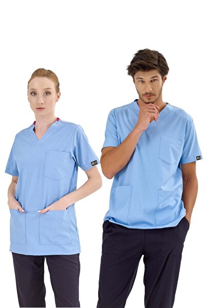 ÇİZGİ MEDİKAL Alaskan Blue Silva Luxury Lycra Single Top Jersey