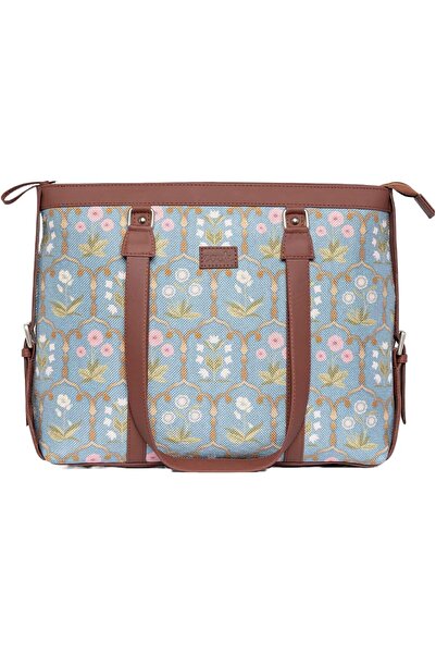 ZOUK Jaipur Fresco Printed Handmade Vegan Leather Women's Office Bag for 15.6...