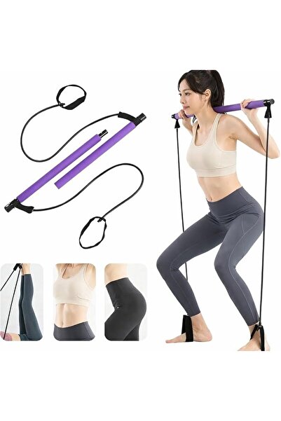TERRIFI Pilates Bar Kit with Resistance Bands, for Full Body Workout, Home Gy...
