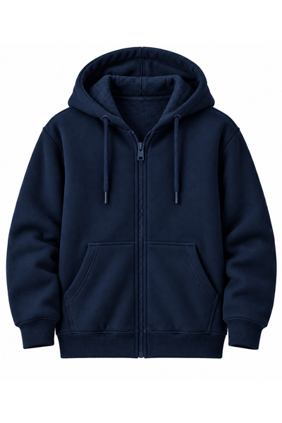 Bambino Unisex Çocuk Lacivert 3 İplik Kapüşonlu Fermuarlı Okul Hırkası Sweats...