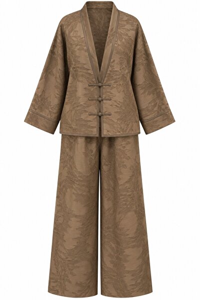 Laluvia Mink Jacquard Kimono Set - 51479