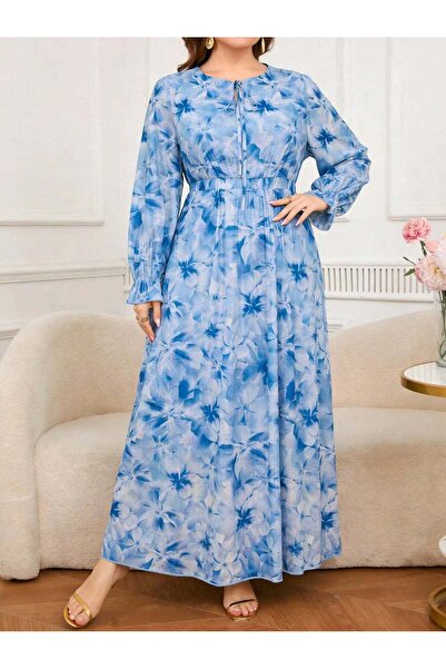 Sheya Rochie maxi, albastră - 0XL