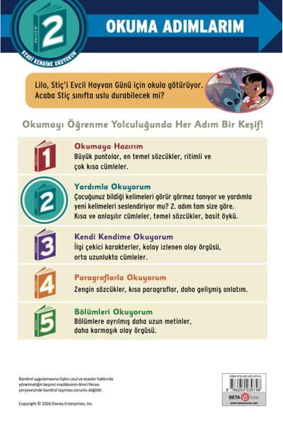 Beta Kids Dısney Okuma Adımlarım - 2. Adım - Lilo & Stiç Köpek Yarışması