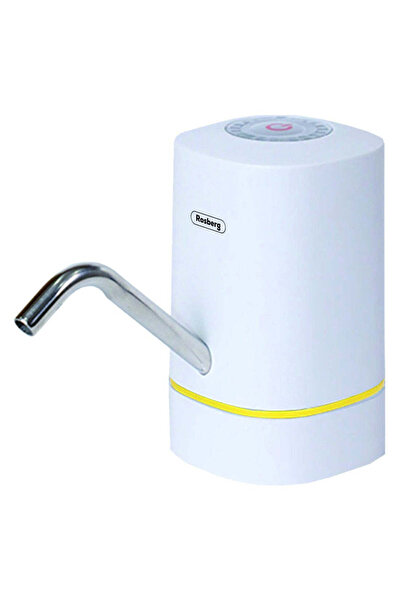 rosberg Διπλή αντλία νερού, μπουκάλια 5L/8L/10L/11L/19L, USB, λευκό