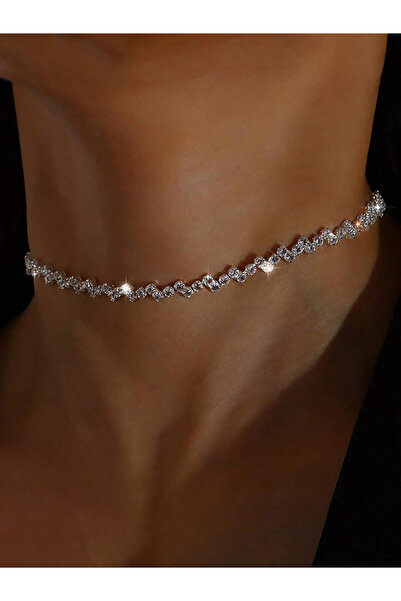 Take Two By Styli Silver Choker Necklace