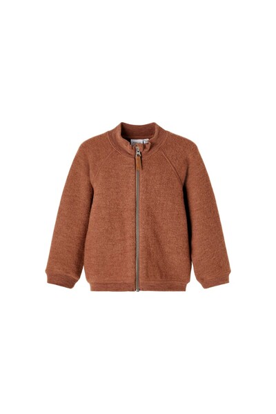 name ıt Cardigan din lână merinos fină, maro carob.