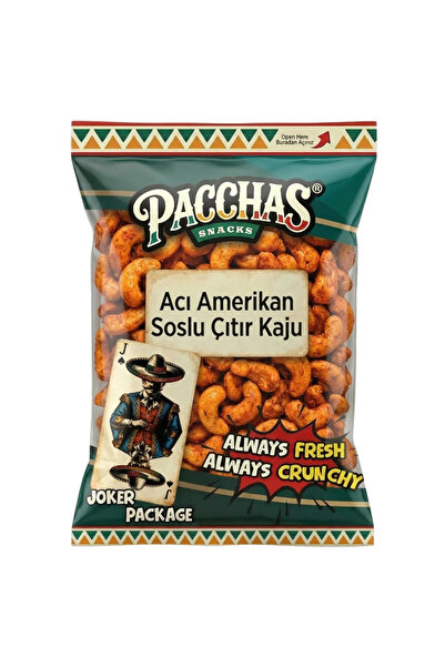 PACCHAS SNACKS Pacchas Acı Amerikan Soslu Kaju 500 Gr