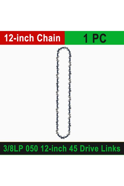 Choice 1pcs 12-inch Chain 12" Guide Bar & 45 Link Chain Set 3/8"LP Pitch 0.05...
