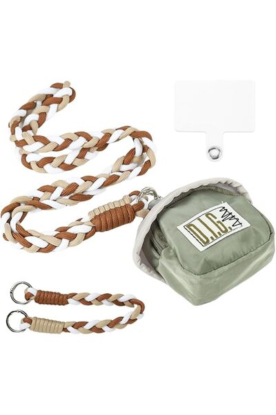 ELEPHANTBOAT Clip And Go Adjustable Crossbody Phone Lanyard With Wallet, Poly...