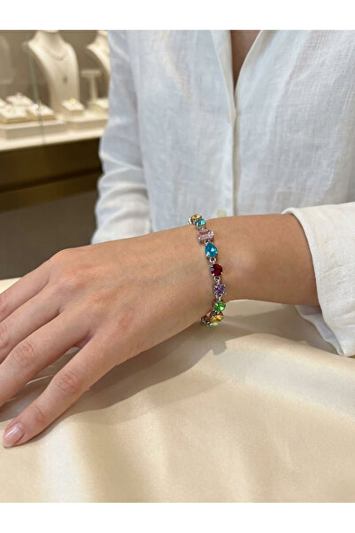 Take Two By Styli Rainbow Gemstone Tennis Bracelet