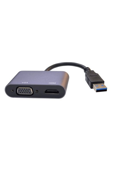 Leonpro USB to Vga+Hdmi Converter 1080P Multi-Screen Mirroring and Expansion ...